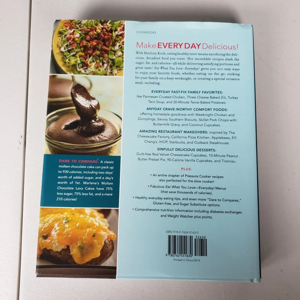 Eat What You Love Everyday Marlene Koch Hardcover Cookbook 200 Healthy Recipes